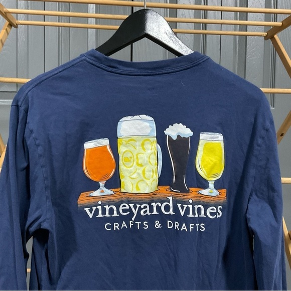 Vineyard Vines Crafts & Drafts Long Sleeve T-shirt Size Small - Picture 6 of 11